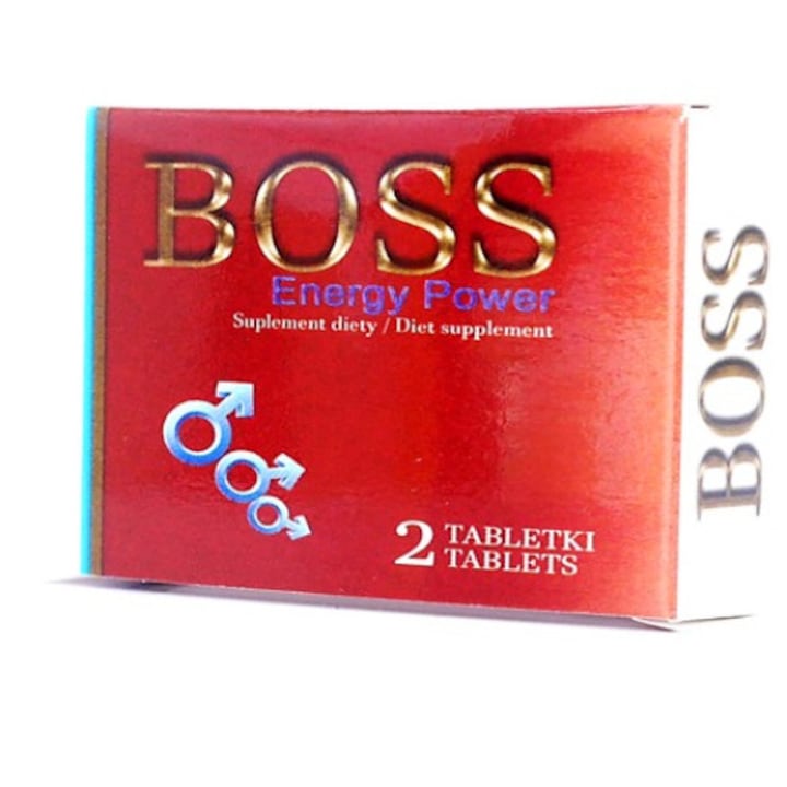 Capsule stimulare erectie puternica Boss Energy Power, rosu, 2 capsule