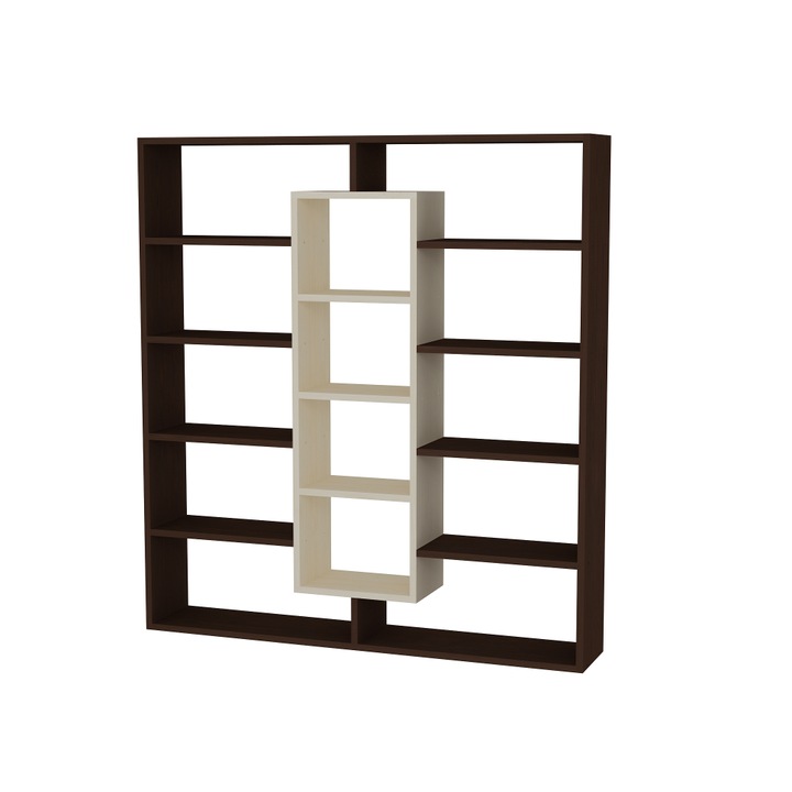 Biblioteca, Moebel 17, Ahornbraun, 125x135.7x22 cm, Maro/Alb