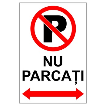 Placuta parcare, nu parcati stanga, dreapta, Sigtra, 300x400 mm, PVC, 2 mm Placuta parcare, nu parcati stanga, dreapta, Sigtra, 300x400 mm, PVC, 2 mm
