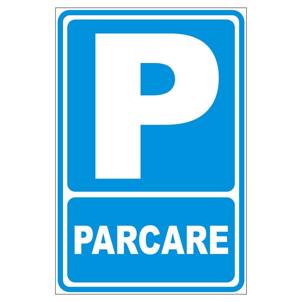 Placuta parcare, indicator tip rutier cu parcare, Sigtra, 300x400 mm, PVC, 1 mm