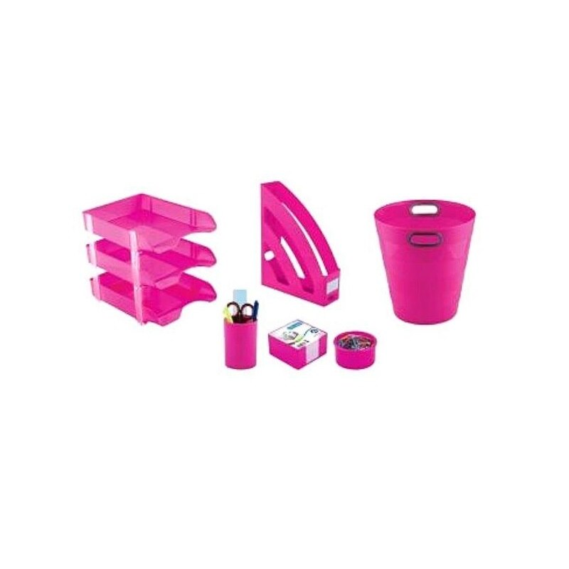 Set 8 piese accesorii birou ARK Roz