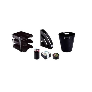 Set 8 piese accesorii birou, ARK, negru Set 8 piese accesorii birou, ARK, negru