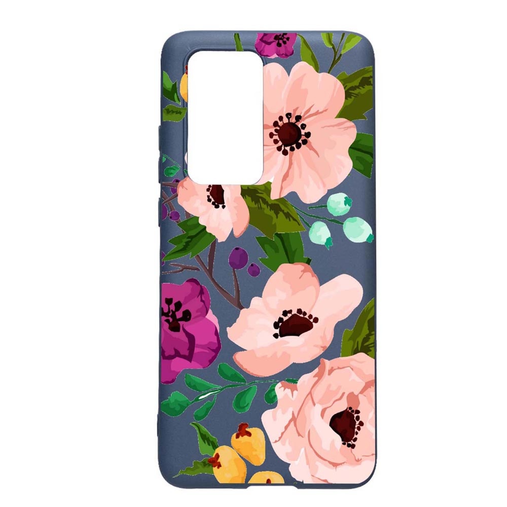 Husa Silicon Flowers - Pastel Colors, Movie, compatibila cu Samsung Galaxy A32 5G, rezistenta la uzura, anti-alunecare, AlaskanBlue, AB629