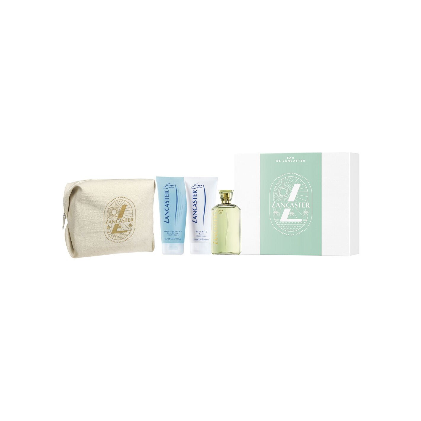 Set Lancaster, Parfum 125 ml, Gel de dus 200 ml, Lotiune de corp 200 ml