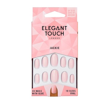 Set de 24 unghii false, Elegant Touch, Adeziv inclus, Nude Set de 24 unghii false, Elegant Touch, Adeziv inclus, Nude