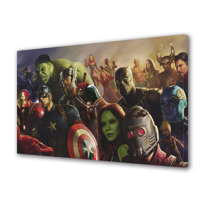 Tablou Canvas Premium, Art Star, Marvel si eroii, Animatii, Panza pe cadru de lemn, Decoratiuni Moderne pentru Casa, 20 x 30 cm
