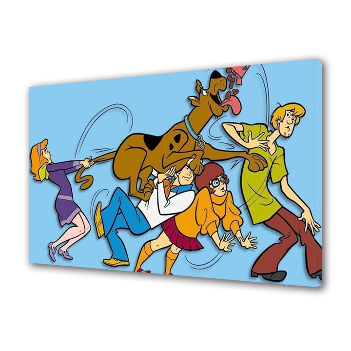 Tablou Canvas Premium, Art Star, Scooby Doo Scooby Snacks, Animatii, Panza pe cadru de lemn, Decoratiuni Moderne pentru Casa, 60 x 90 cm