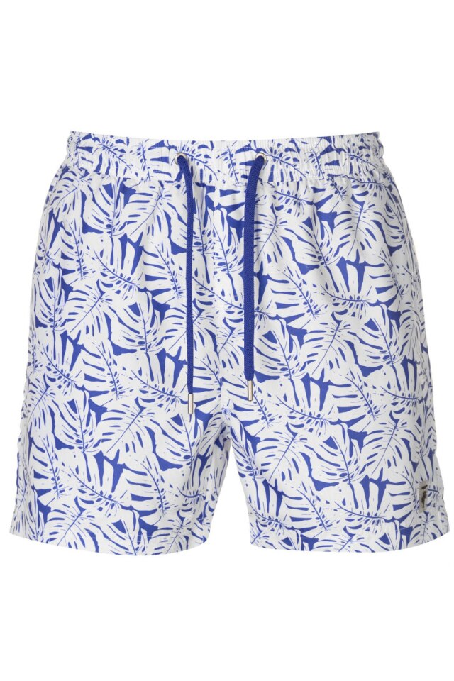 Pierre Cardin, Pantaloni scurti plaja, Alb/Albastru