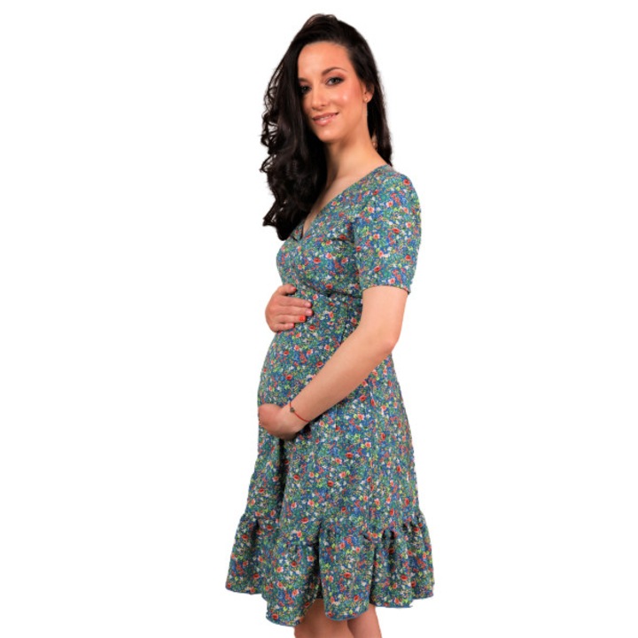 Rochie gravide Philippa, 100% Viscoza, Multicolor
