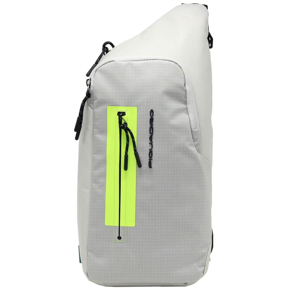 Rucsac PIQUADRO, cu o singura curea de umar, port iPad, sistem RFID, CA5537W112/GR, gri