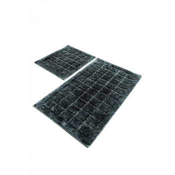 Set 2 covorase baie bumbac, 50x60cm, 60x100cm, Alessia Home, Jean - Anthracite Set 2 covorase baie bumbac, 50x60cm, 60x100cm, Alessia Home, Jean - Anthracite