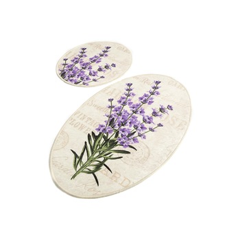 Set 2 covorase baie, material catifelat, 60 x 100, 50 x 60 cm, Chilai Home, Lavanda Set 2 covorase baie, material catifelat, 60 x 100, 50 x 60 cm, Chilai Home, Lavanda