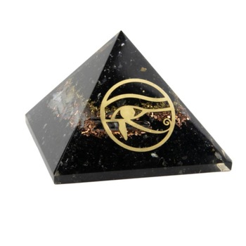 Piramida Orgonica Ebony, Ezera, din Turmalina Neagra, Cuart Alb, Cupru si simbol Ochiul Lui Horus pentru protectie electromagnetica, 8 cm Piramida Orgonica Ebony, Ezera, din Turmalina Neagra, Cuart Alb, Cupru si simbol Ochiul Lui Horus pentru protectie electromagnetica, 8 cm