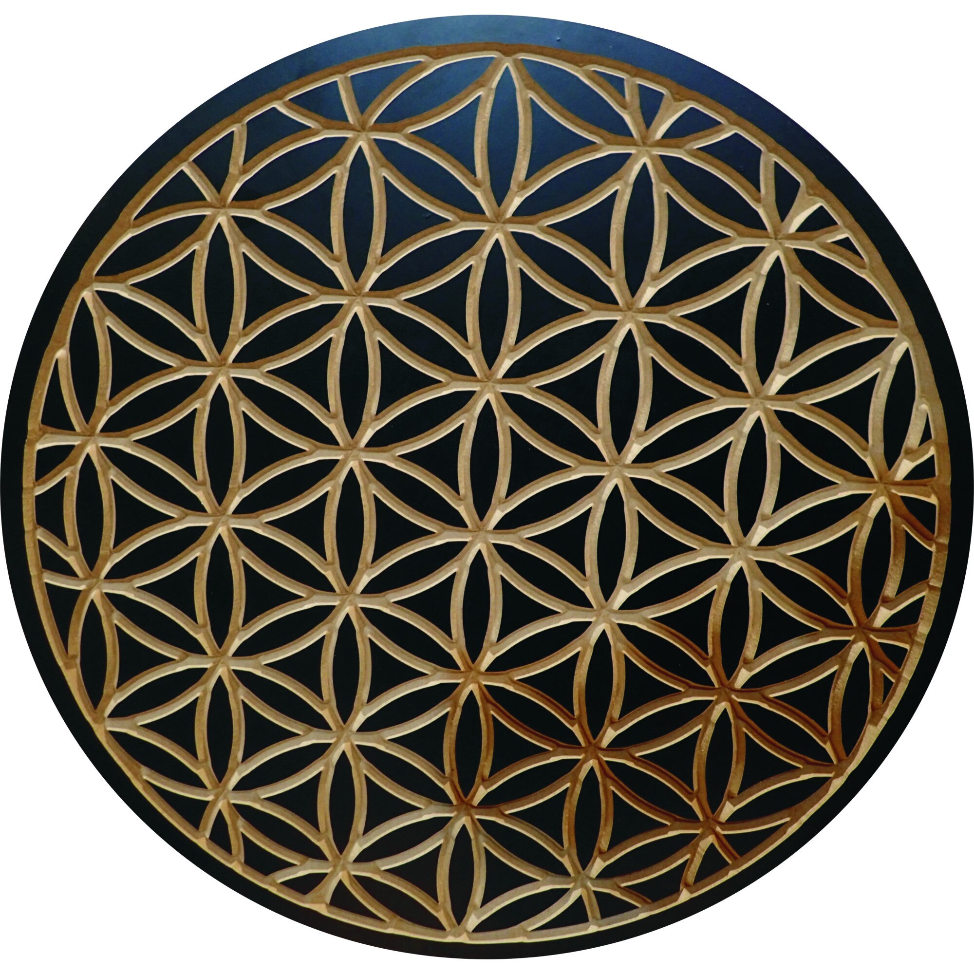 Decoratiune de perete Floarea Vietii, ornament interior, diametru 42 cm