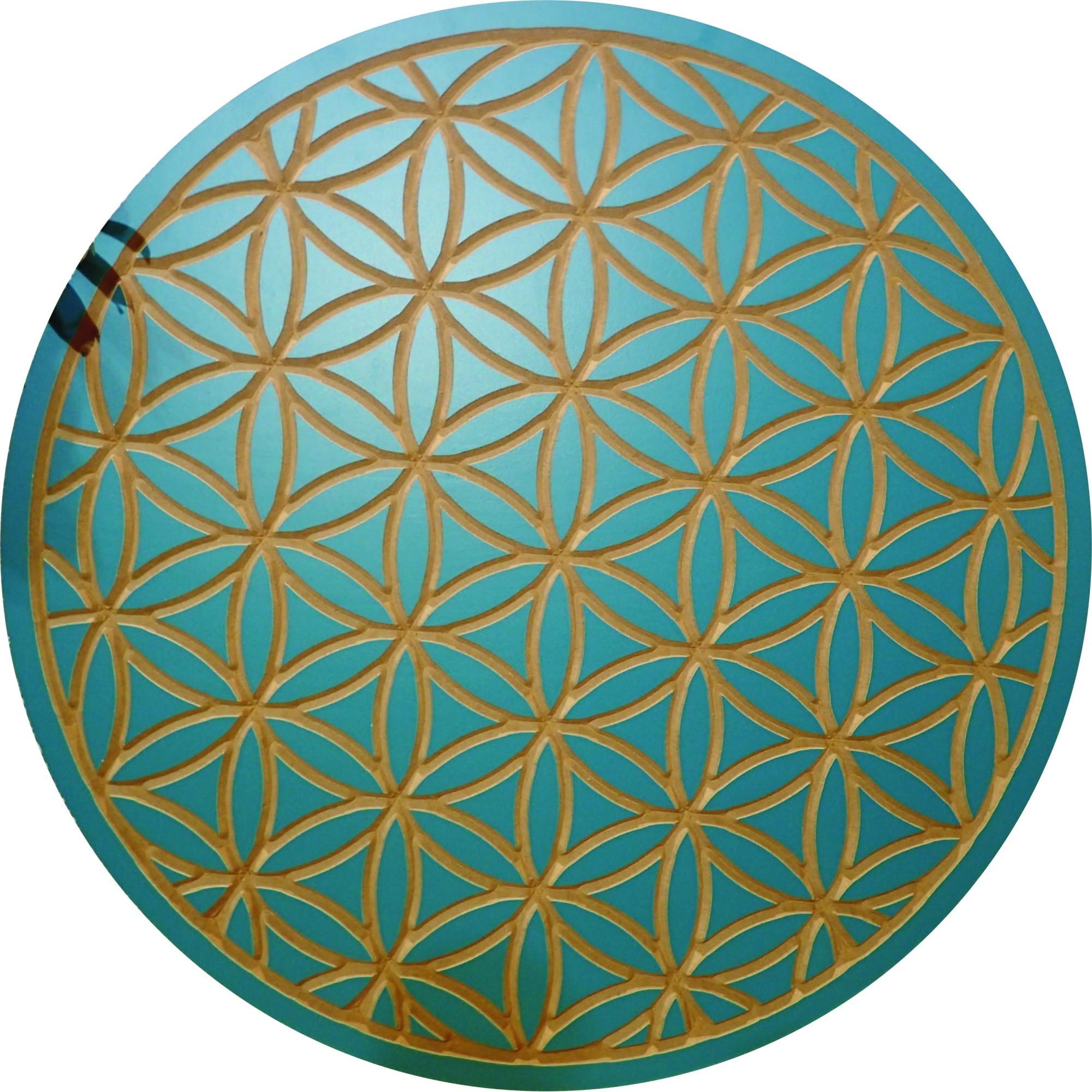 Decoratiune de perete Floarea Vietii, ornament de casa, 42 cm diametru