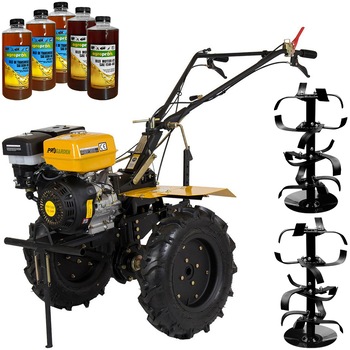 Set motocultor ProGARDEN HS 1100D, far, motor 13 CP, benzina, latime lucru 120 cm, freze, roti cauciuc 6 X 12, 5l ulei Set motocultor ProGARDEN HS 1100D, far, motor 13 CP, benzina, latime lucru 120 cm, freze, roti cauciuc 6 X 12, 5l ulei