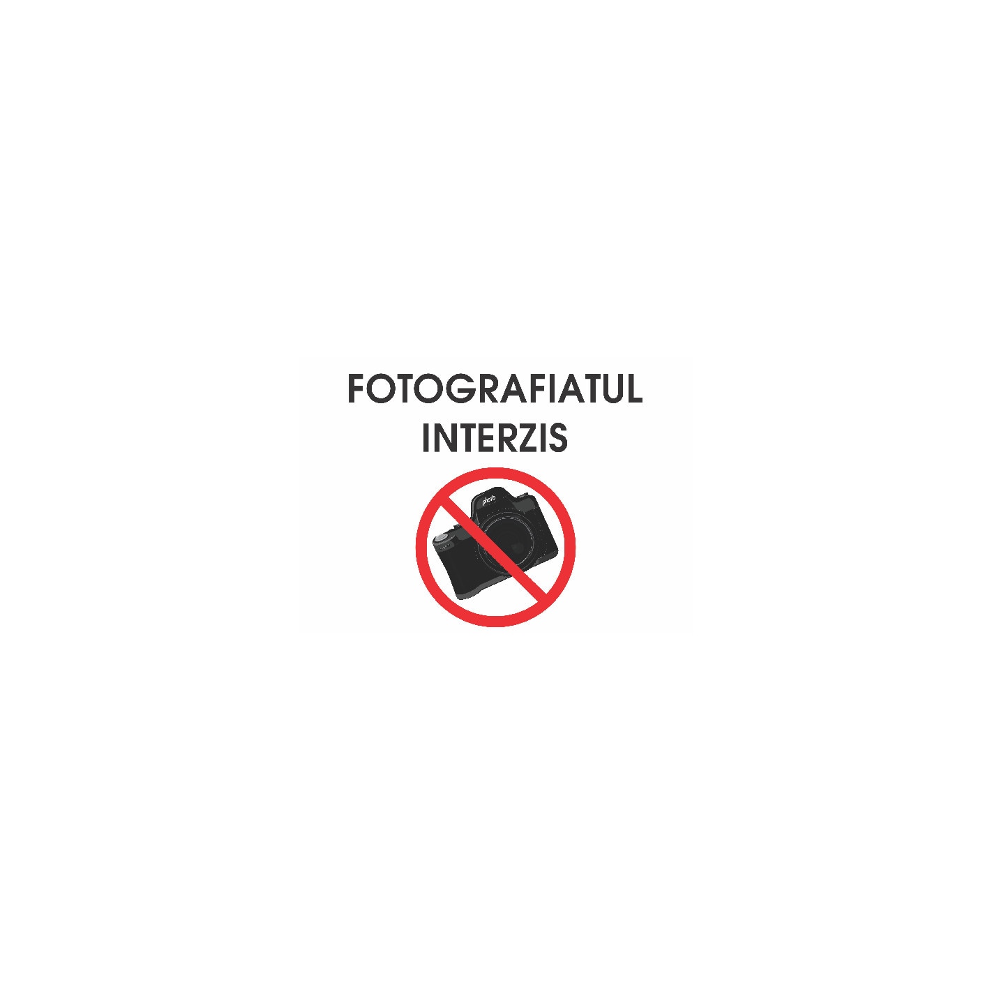 Indicator de avertizare - Fotografiatul interzis, S2004, 140x200mm, Autocolant PVC