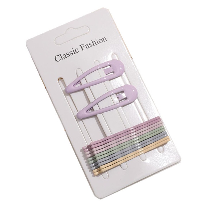 Hajcsat és klip készlet, Pili-Paradise, Hajcsattok Barrettes, Lila