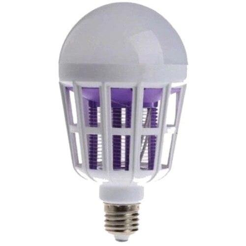 Bec 2 in 1 cu lampa UV impotriva insectelor E27, 9W lumina alb rece