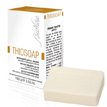 Sapun solid cu sulf si aminoacizi sulfurati BioNike Thiosoap pH 5.5, pentru fata si corp, 100 g Sapun solid cu sulf si aminoacizi sulfurati BioNike Thiosoap pH 5.5, pentru fata si corp, 100 g