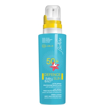 Lotiune fluida spray cu protectie solara BioNike Defence Sun SPF 50+, pentru bebelusi si copii, 125 ml Lotiune fluida spray cu protectie solara BioNike Defence Sun SPF 50+, pentru bebelusi si copii, 125 ml