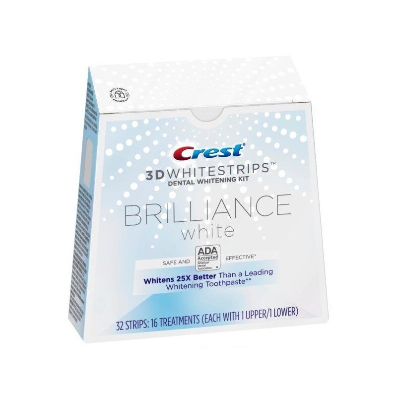Cutie 16x Plicuri, Benzi Albirea Dintilor, Crest, 3D White, Brilliance White, 14% Concentratie, 16 zile