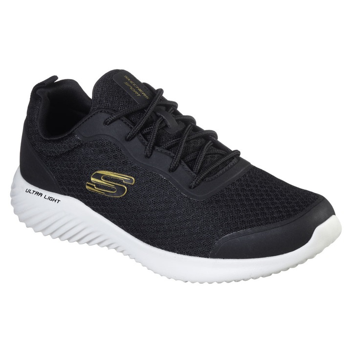 SKECHERS BOUNDER férfi sportcipő, fekete/arany