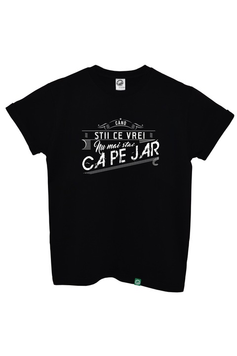 Мъжка тениска, тениски DIANA, Когато знаеш какво искаш, не стой, черна, XXL INTL