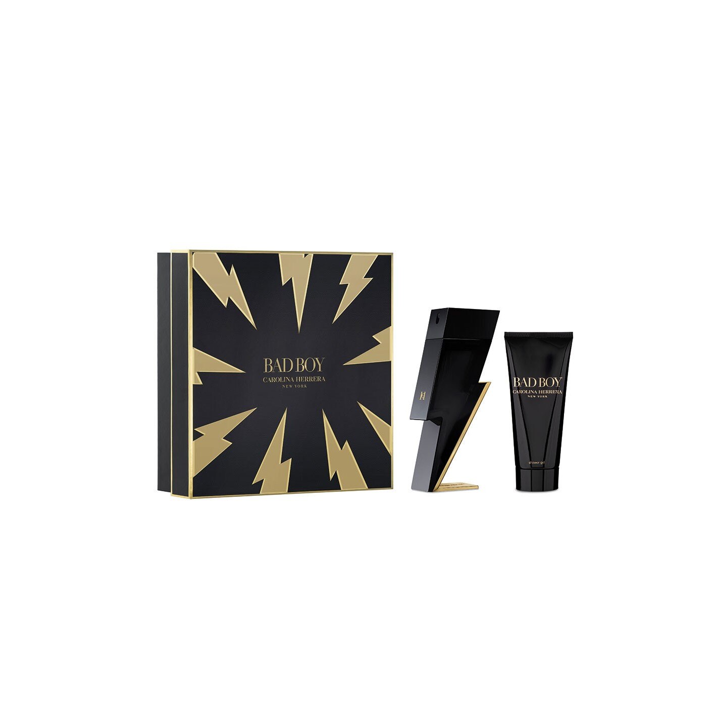 Caseta cadou barbati Carolina Herrera Bad Boy, Apa de toaleta 100 ml si gel de dus 100 ml