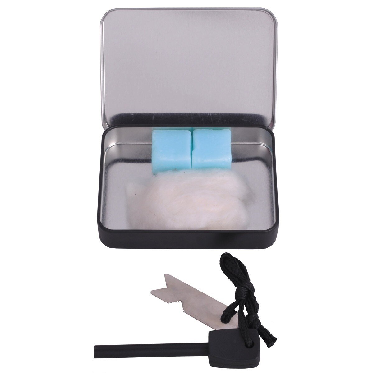 Set Amnar de aprins focul in cutie metalica, MFH