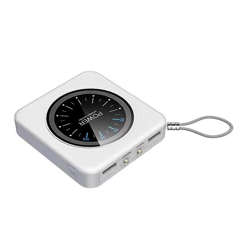 Powerbank 7800 mAh, Pyramid®, 2 porturi usb, 1 usb type c, fast charge, 2 leduri, alb, PB32C