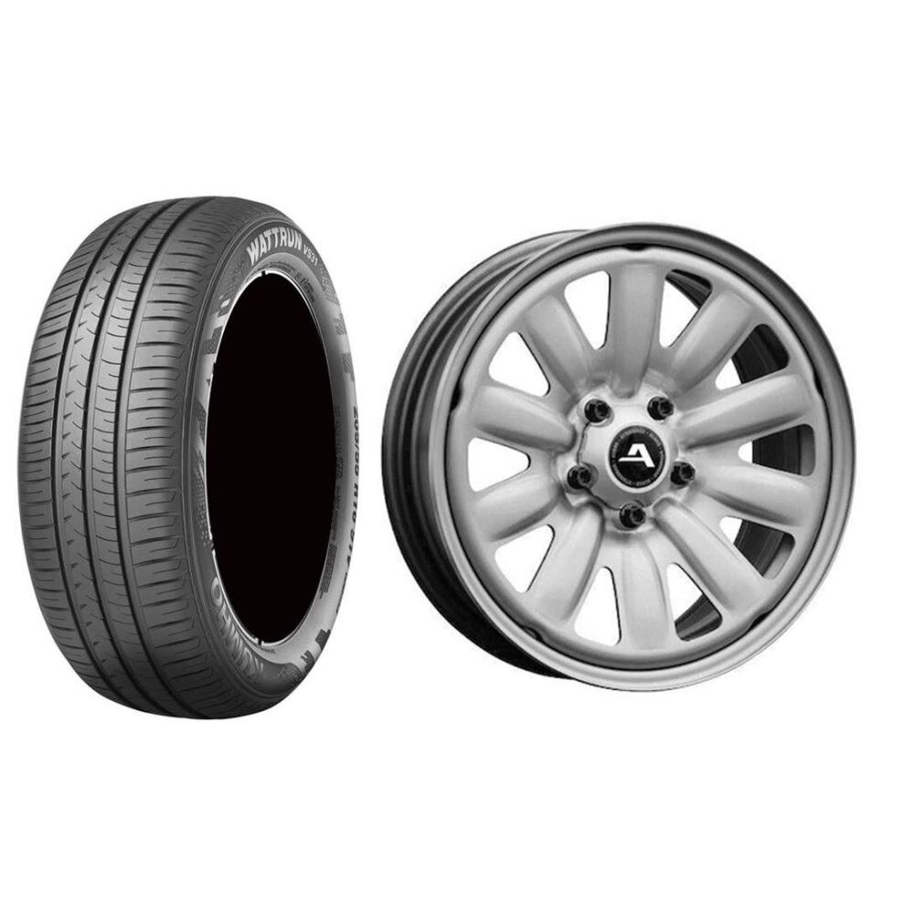 Roata completa Renault Megane janta otel ALCAR HYBRIDRAD 130404, 5x114.3, 16 inch si anvelopa vara Kumho VS31 205/55R16 91V si Senzor presiune ALCAR