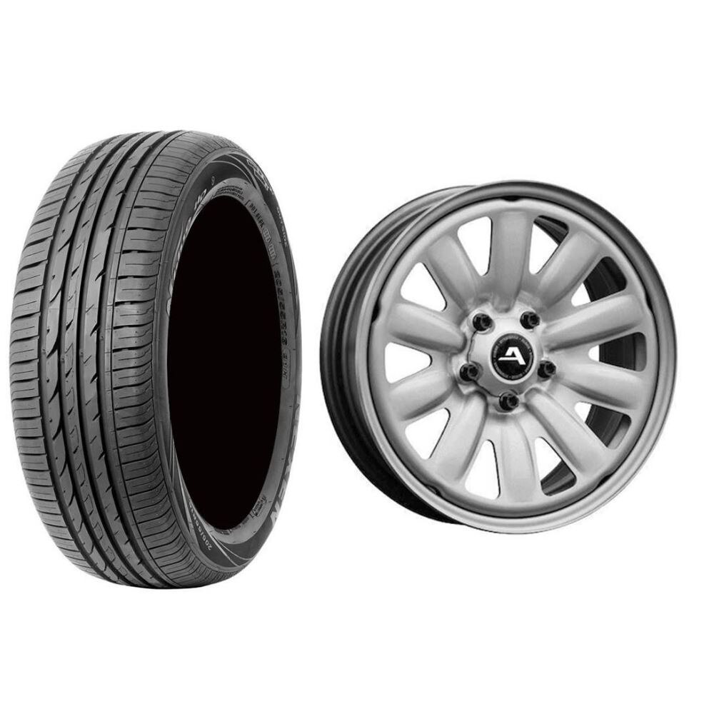 Roata completa Renault Megane janta otel ALCAR HYBRIDRAD 130404, 5x114.3, 16 inch si anvelopa vara Nexen N'blue HD 205/55R16 91V si Senzor presiune ALCAR
