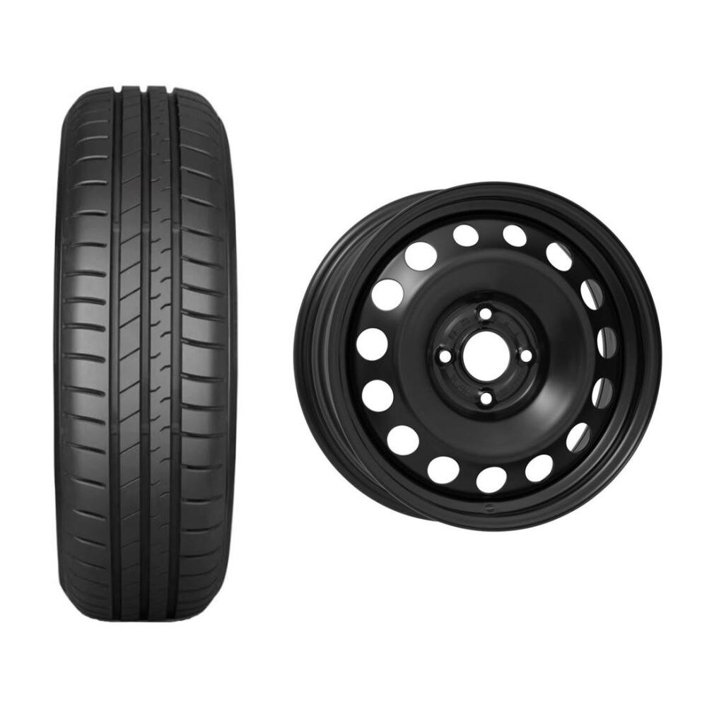 Roata completa Ford Ecosport janta otel ALCAR 7442 4x108, 16 inch si anvelopa vara Falken SN110 205/60R16 96H si Senzor presiune ALCAR