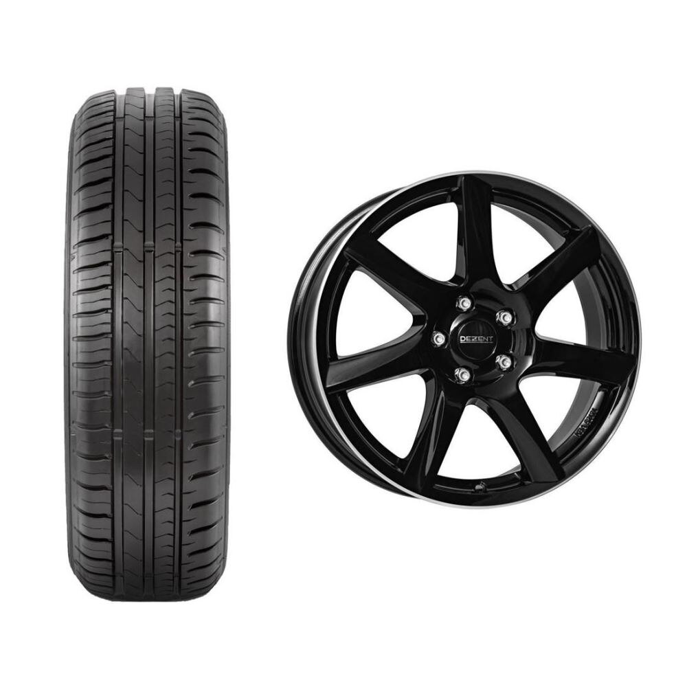 Roata completa Dacia Logan II, MCV, Sandero II, Dokker, Lodgy janta aliaj Dezent TW dark 4x100, 15 inch si anvelopa vara Falken Sincera SN832A EC 185/65R15 88H