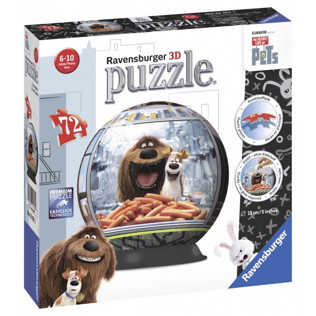 Puzzle Ravensburger 3D - Viata secreta a animalelor, 72 piese