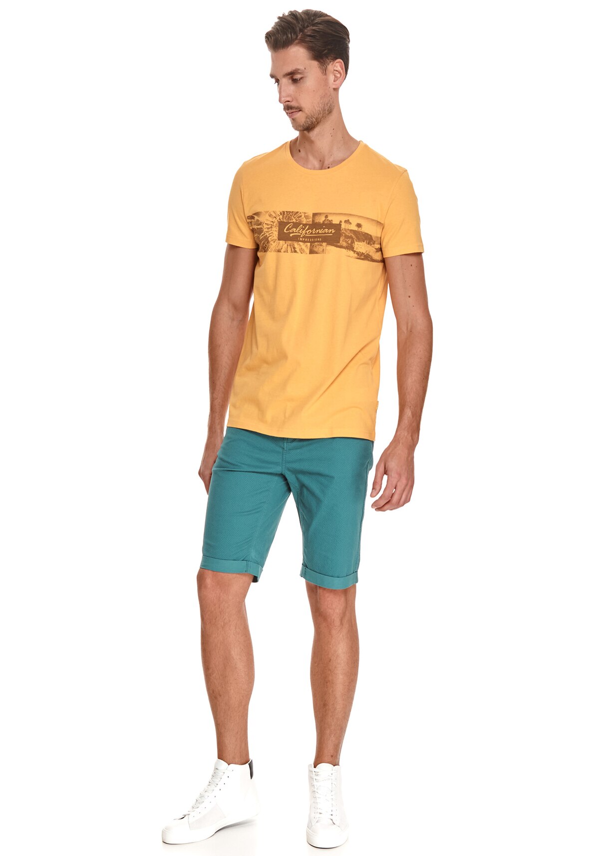 Tricou barbati, TOP SECRET, SPO5102, Bej