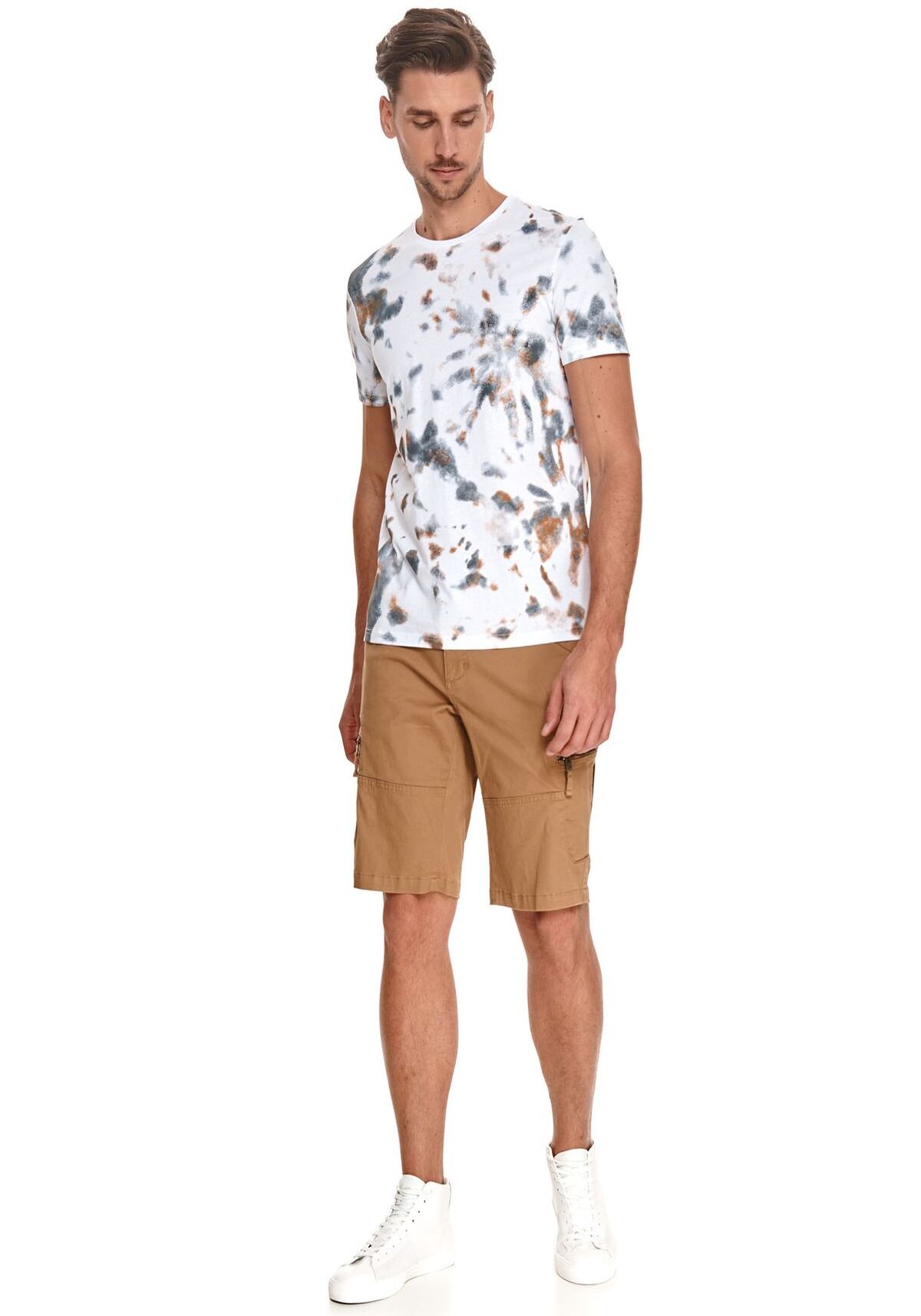 Tricou barbati, TOP SECRET, SPO5132, Alb