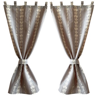 Draperie Vendel, 70 x 160 cm, Gri-bej, cu bumbac Draperie Vendel, 70 x 160 cm, Gri-bej, cu bumbac