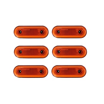 Set 6X Lampa Gabarit, Contur Iluminat, 20LED-uri, Galbena, Portocaliu, E-Mark, Neon Glow, 12-24V Set 6X Lampa Gabarit, Contur Iluminat, 20LED-uri, Galbena, Portocaliu, E-Mark, Neon Glow, 12-24V