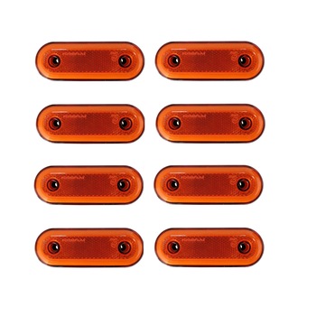 Set 8X Lampa Gabarit, Contur Iluminat, 20LED-uri, Galbena, Portocaliu, E-Mark, Neon Glow, 12-24V Set 8X Lampa Gabarit, Contur Iluminat, 20LED-uri, Galbena, Portocaliu, E-Mark, Neon Glow, 12-24V