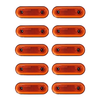 Set 10X Lampa Gabarit, Contur Iluminat, 20LED-uri, Galbena, Portocaliu, E-Mark, Neon Glow, 12-24V Set 10X Lampa Gabarit, Contur Iluminat, 20LED-uri, Galbena, Portocaliu, E-Mark, Neon Glow, 12-24V