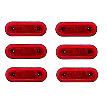 Set 6X Lampa Gabarit, Contur Iluminat, 20LED-uri, Rosu, E-Mark, Neon Glow, 12-24V Set 6X Lampa Gabarit, Contur Iluminat, 20LED-uri, Rosu, E-Mark, Neon Glow, 12-24V