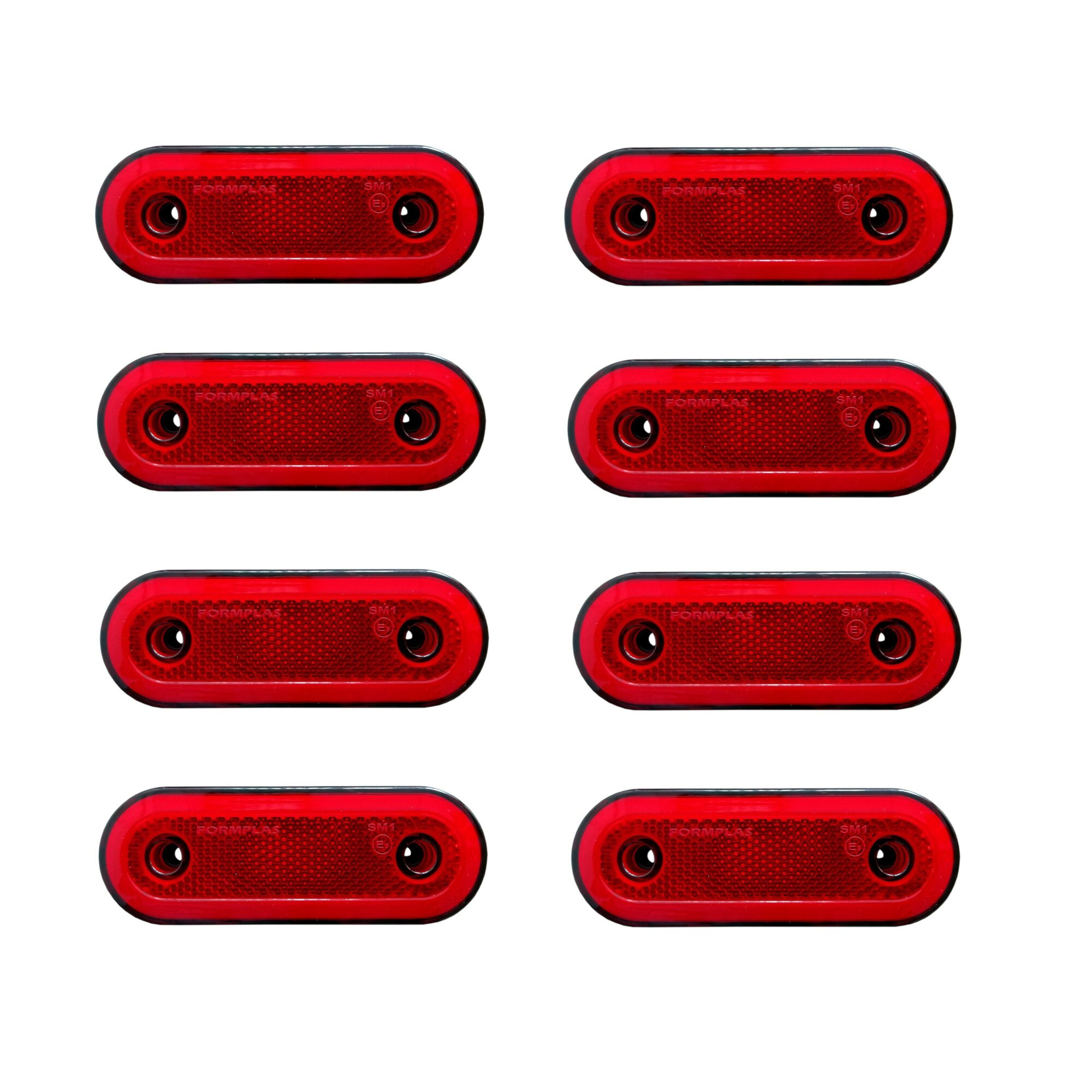 Set 8X Lampa Gabarit, Contur Iluminat, 20LED-uri, Rosu, E-Mark, Neon Glow, 12-24V