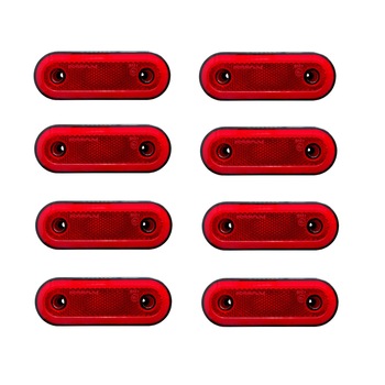 Set 8X Lampa Gabarit, Contur Iluminat, 20LED-uri, Rosu, E-Mark, Neon Glow, 12-24V Set 8X Lampa Gabarit, Contur Iluminat, 20LED-uri, Rosu, E-Mark, Neon Glow, 12-24V