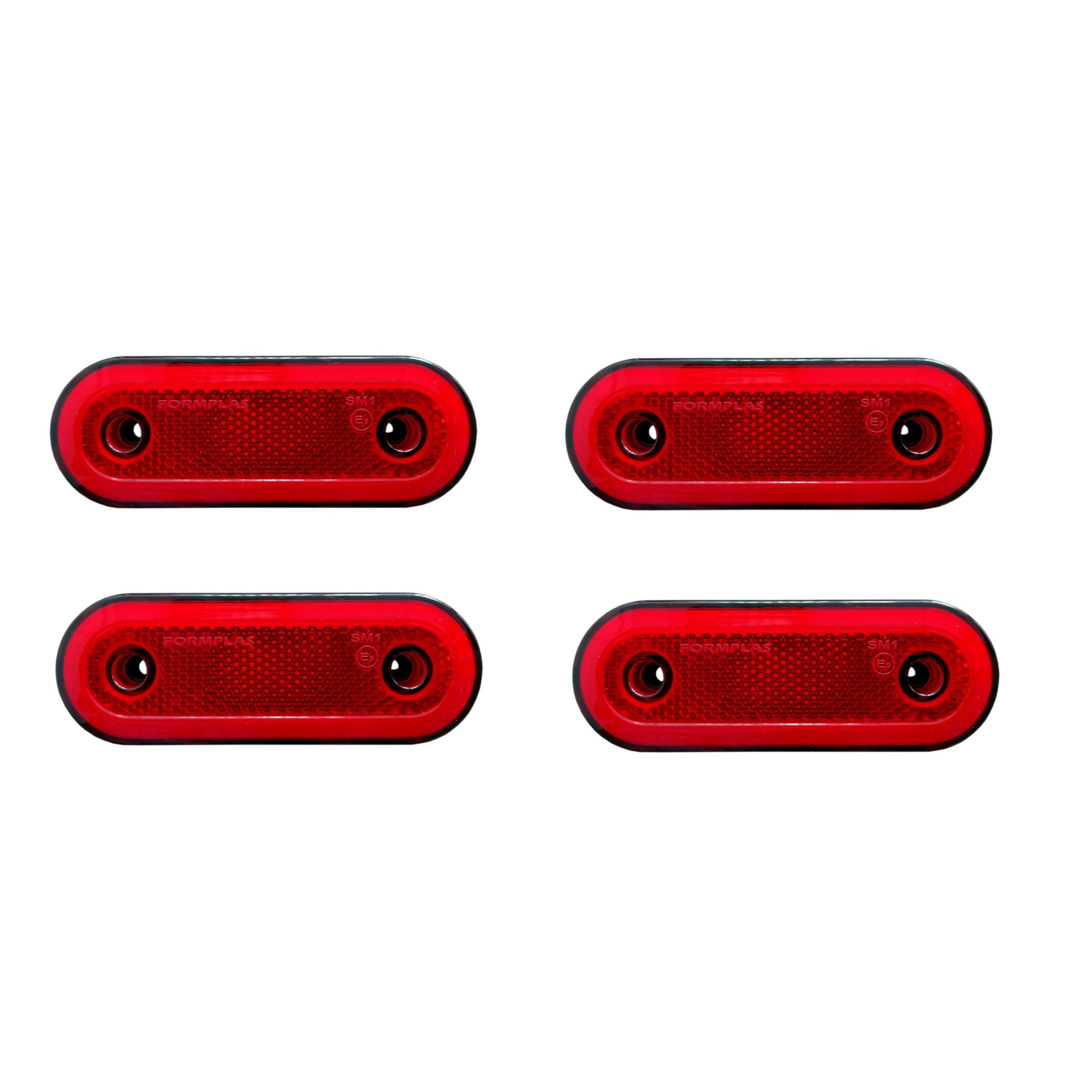 Set 4X Lampa Gabarit, Contur Iluminat, 20LED-uri, Rosu, E-Mark, Neon Glow, 12-24V