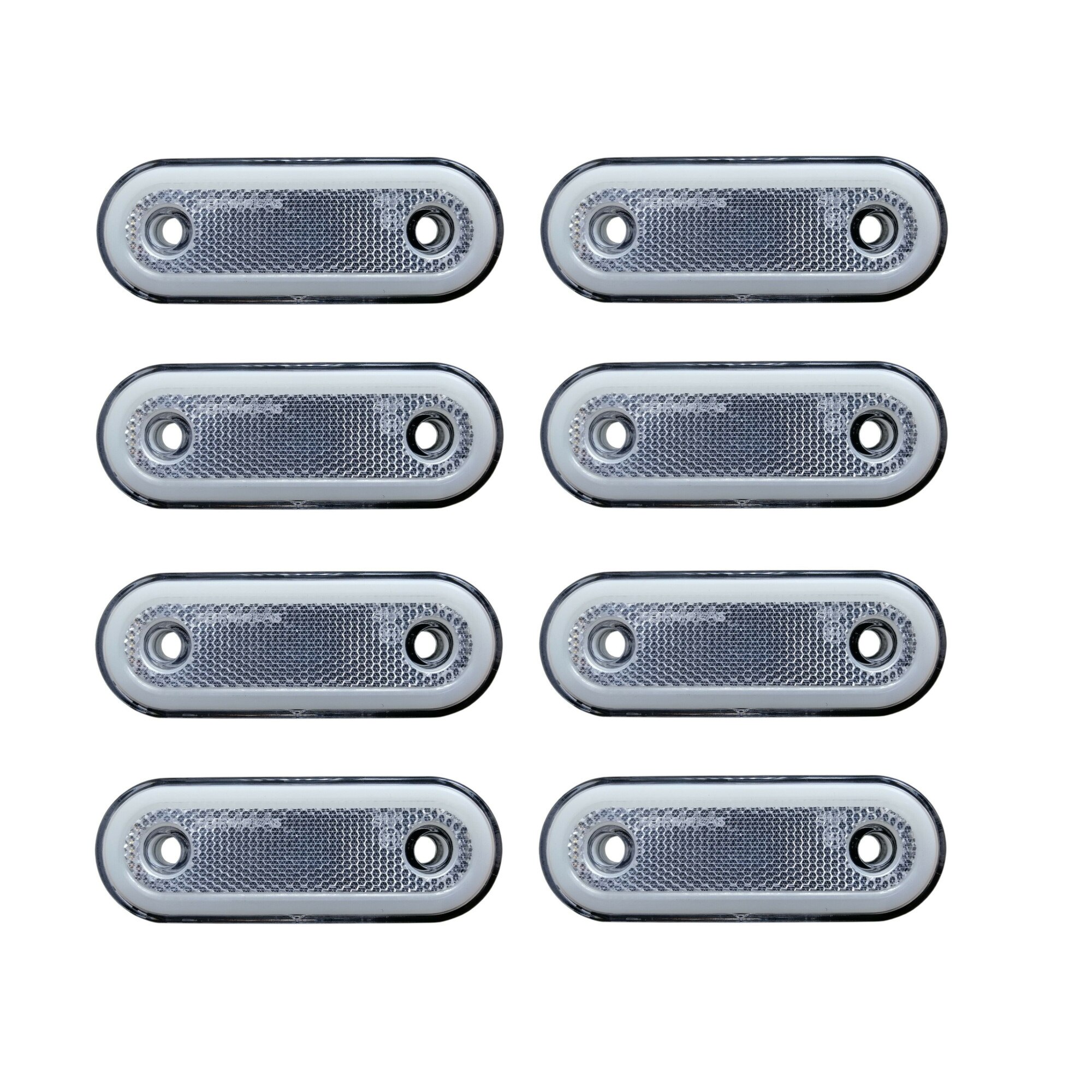 Set 8X Lampa Gabarit, Contur Iluminat, 20LED-uri, Alb, E-Mark, Neon Glow, 12-24V