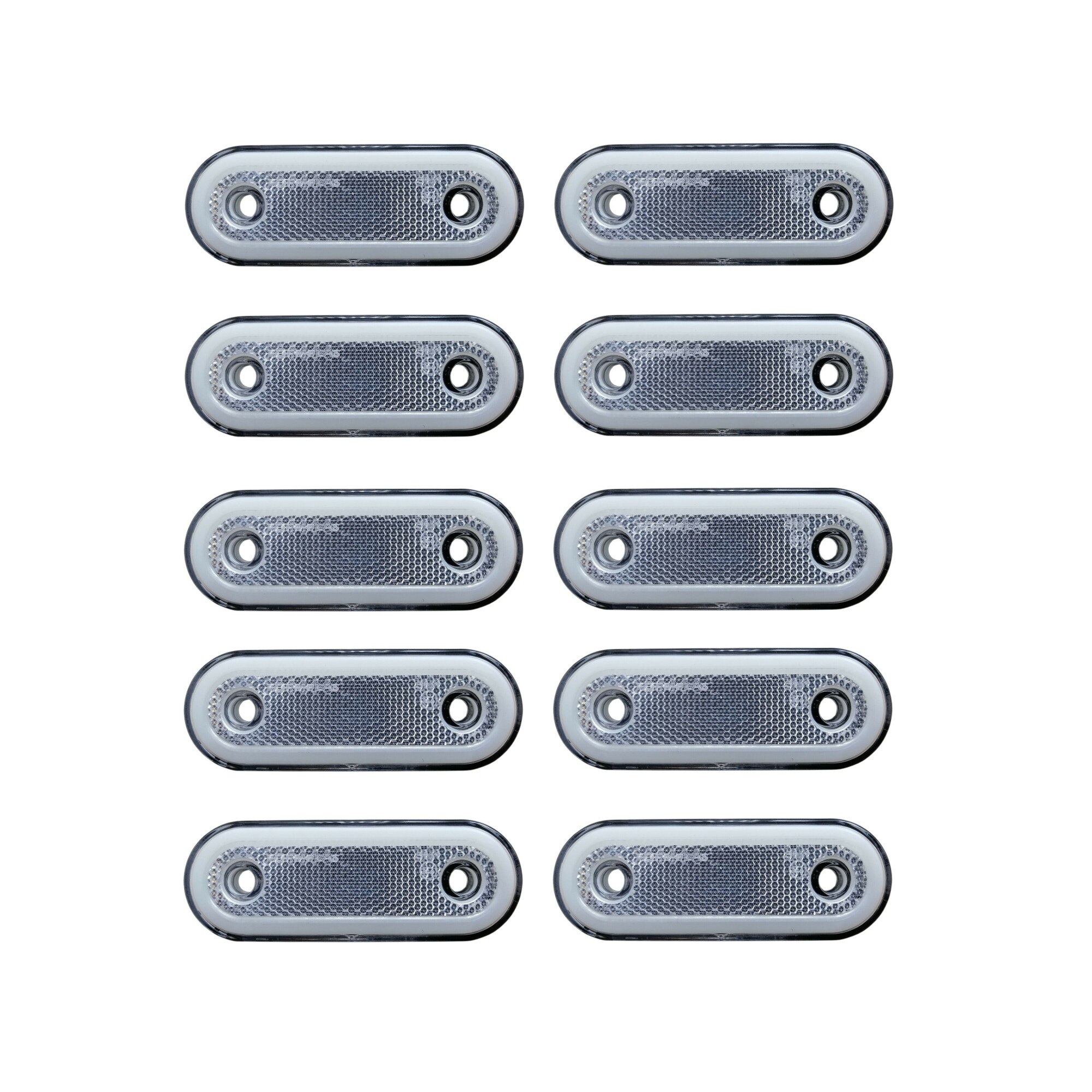 Set 10X Lampa Gabarit, Contur Iluminat, 20LED-uri, Alb, E-Mark, Neon Glow, 12-24V