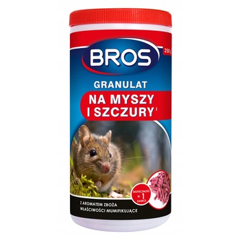 Insecticid pentru soareci si sobolani Bros, 250 g Insecticid pentru soareci si sobolani Bros, 250 g