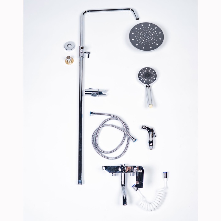 Set coloana dus, baterie + accesorii